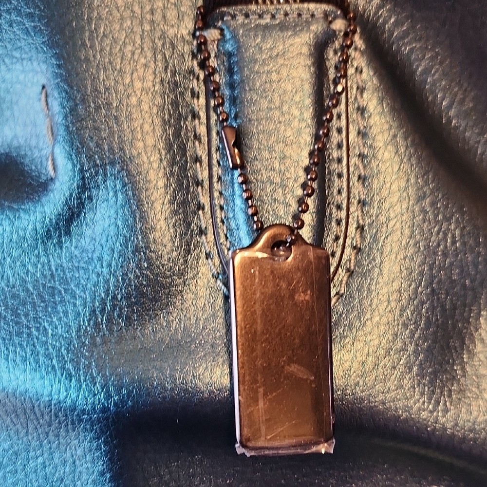 Coach Viridian Metalic Teal Derby Tote - Picture 5 of 15